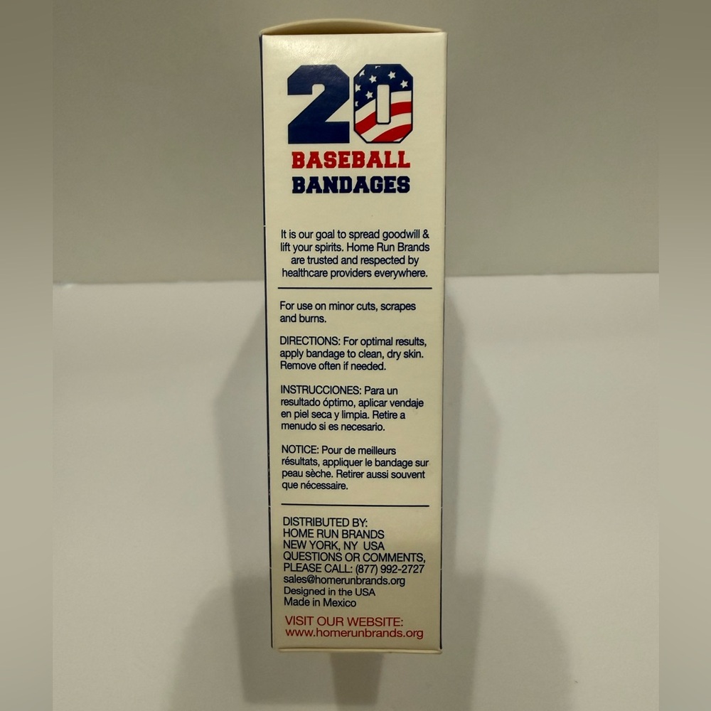 MLB Atlanta Braves Baseball Home Run Brand Bandages ct 20 New - Picture 2 of 4